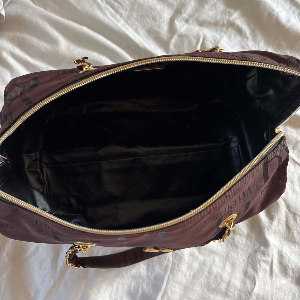 Valentino Les Sacs Burgundy Tone on Tone VERY VALENTINO Double Handle Satchel - Picture 16 of 16